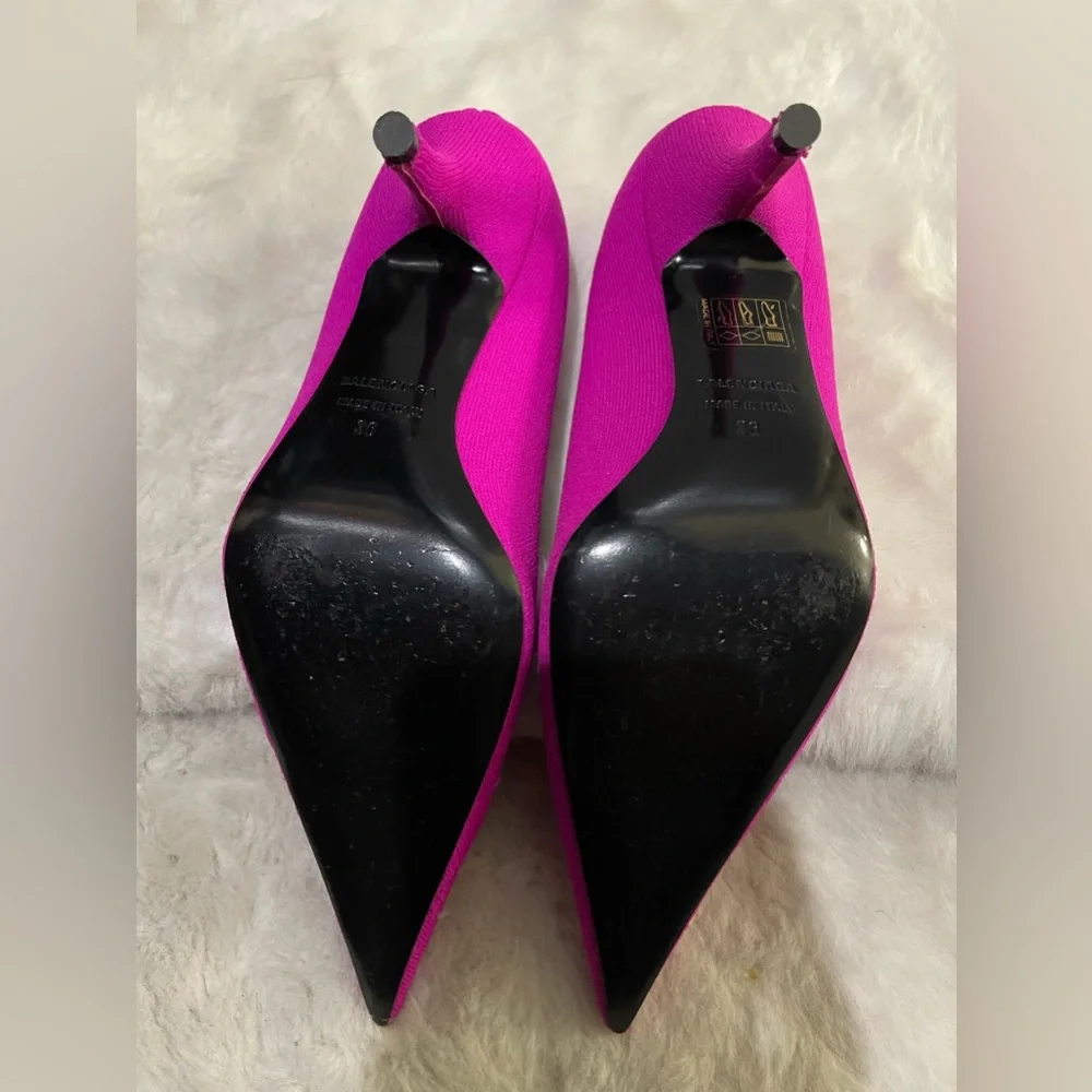 Authentic pink Balenciaga Knife Knit Pumps - Picture 2 of 4